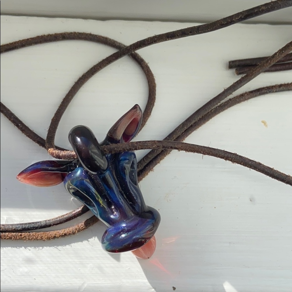 shg Cow Head Pendant. Custom made to order.